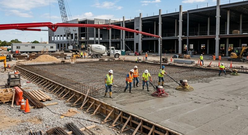 Commercial Slab Construction in Ball Ground, GA
