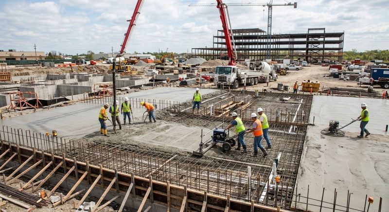 Commercial Slab Installation in Oakwood, GA